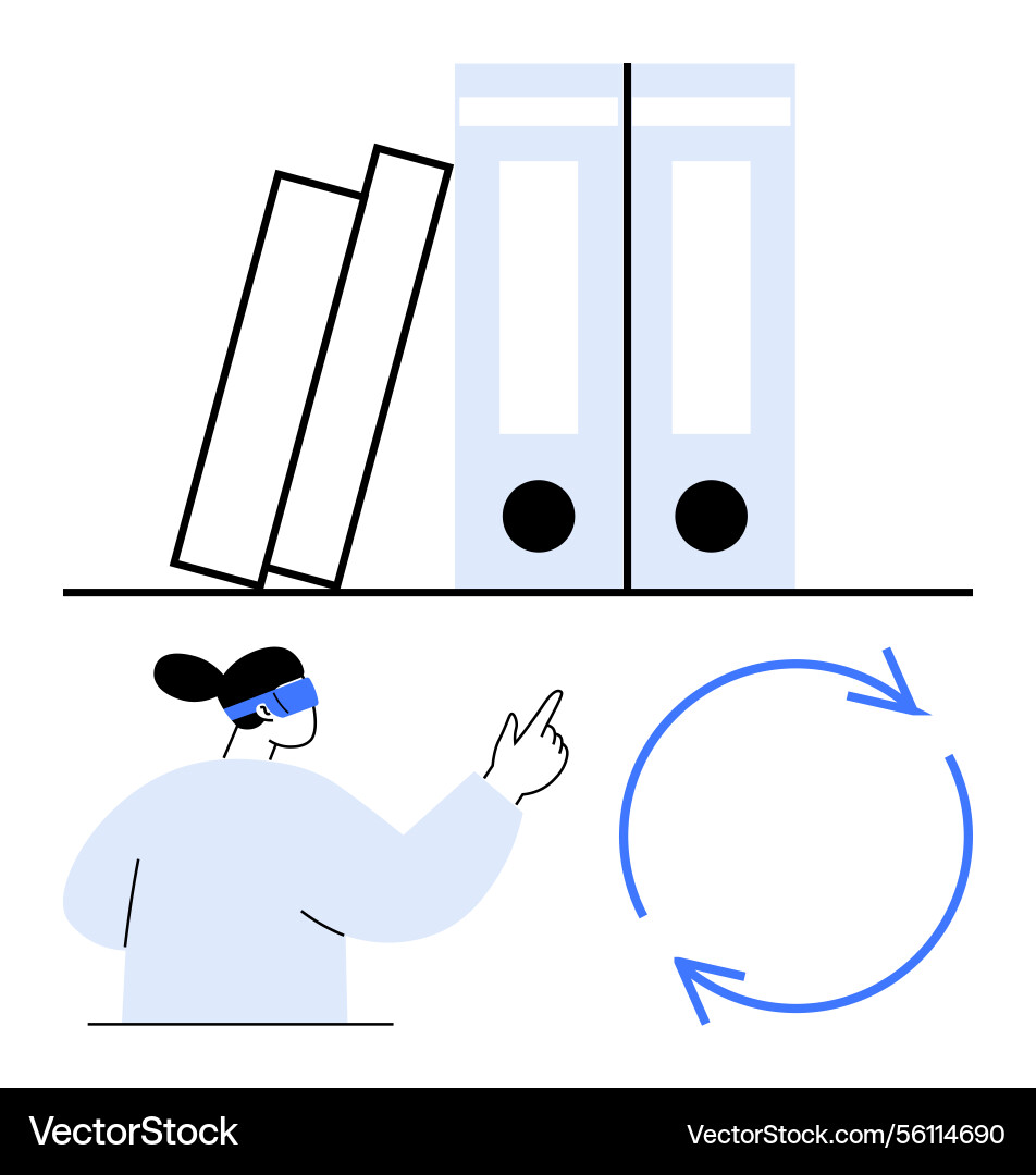 Professional organizing with files efficient Professional organizing with files efficient vector image