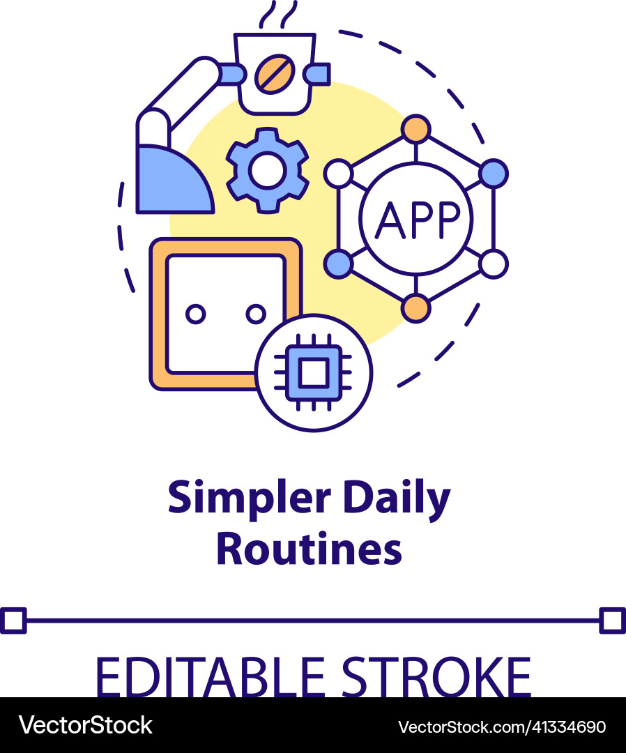 Simpler daily routines concept icon Vector Image