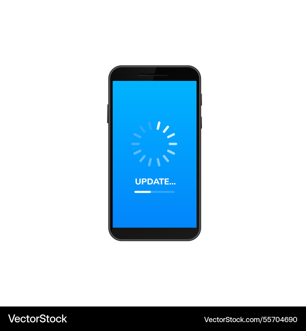 Smartphone display update process loading icon vector image