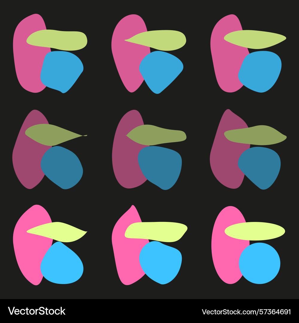 Abstract blob shapes colorful modern elements Abstract blob shapes colorful modern elements vector image