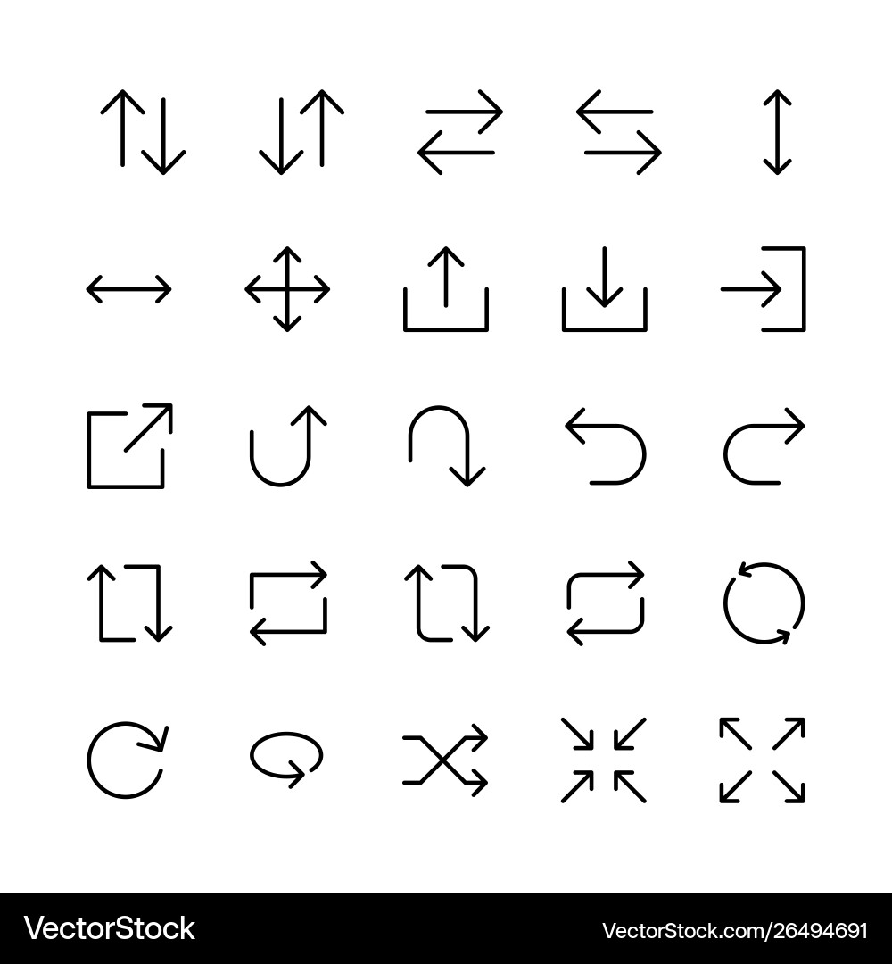 Arrows set arrow for website and app vector image