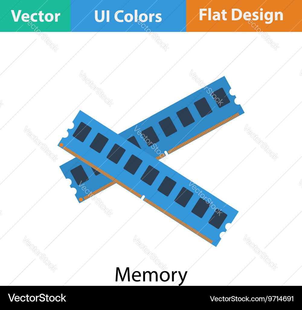 Computer memory icon vector image