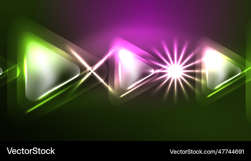 Digital neon abstract background triangles Digital neon abstract background triangles vector image