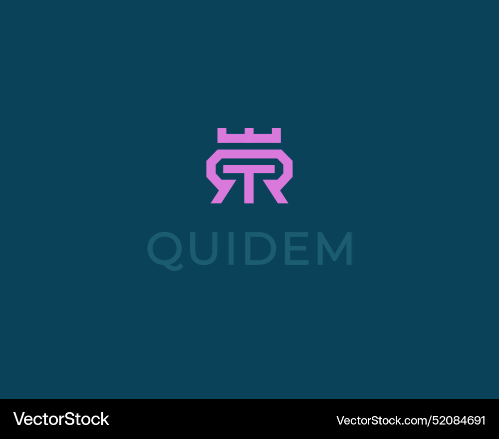 Double letters r and letter t logo premium Double letters r and letter t logo premium vector image