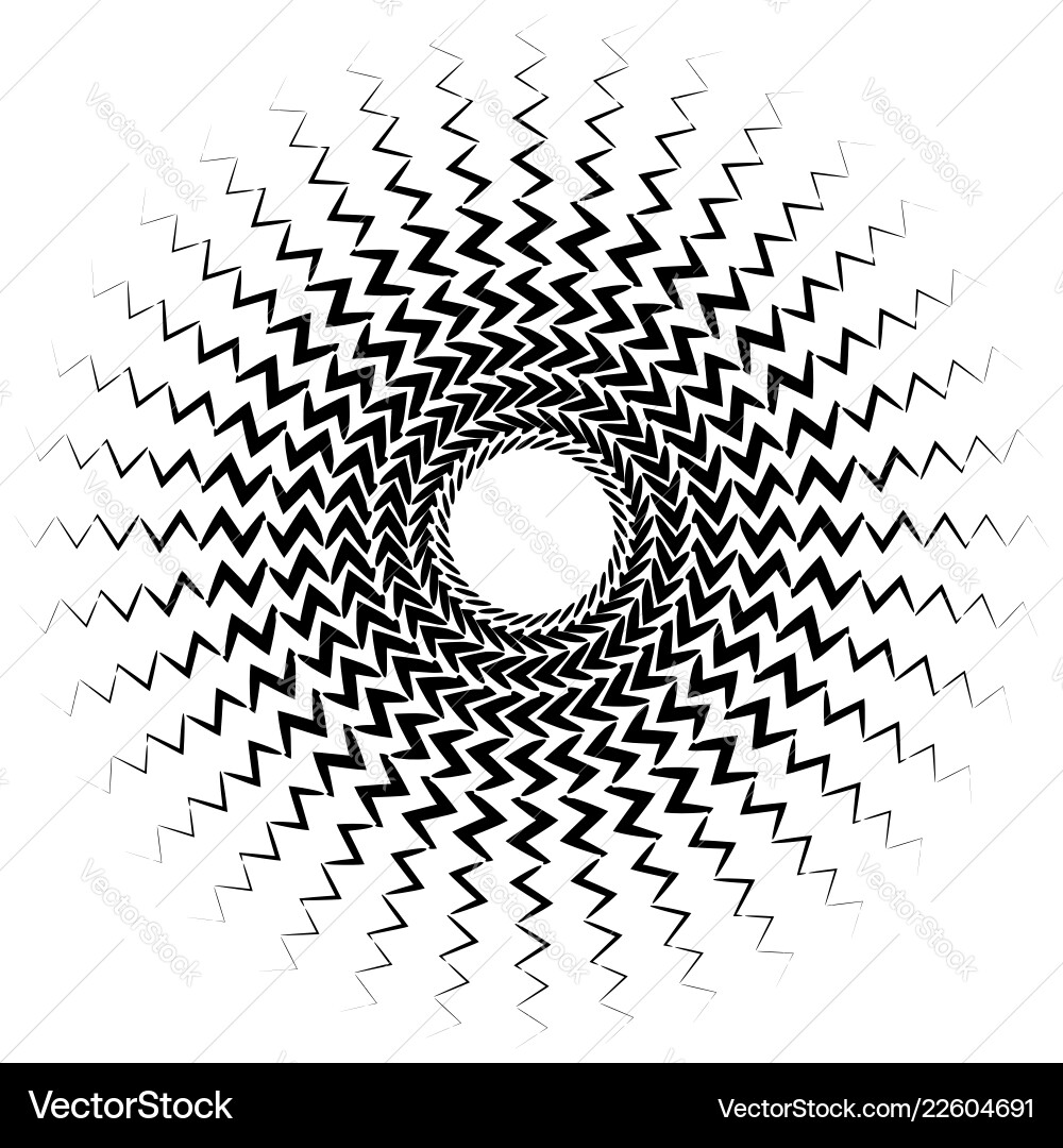 Element with bursting radial distorted lines Element with bursting radial distorted lines vector image