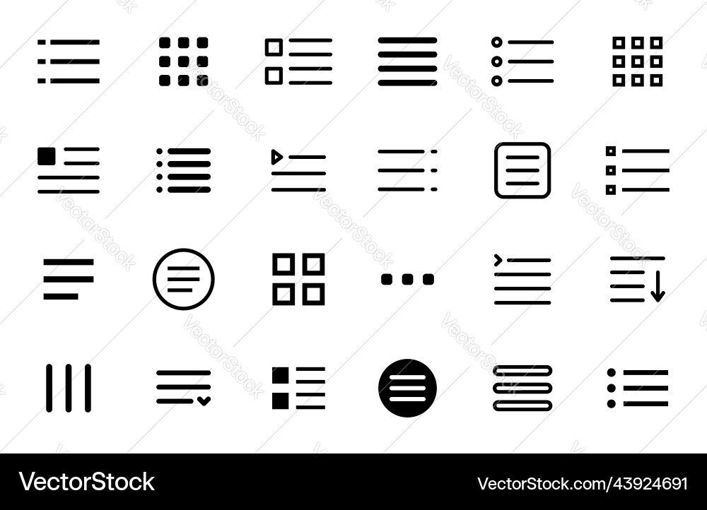 Hamburger Menu Icons - Navigation vector image