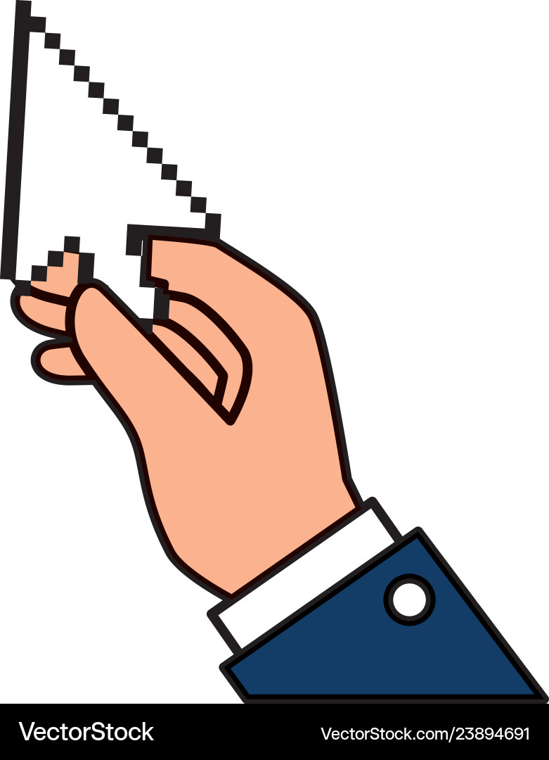 Hand with arrow mouse pointer Hand with arrow mouse pointer Vector Image
