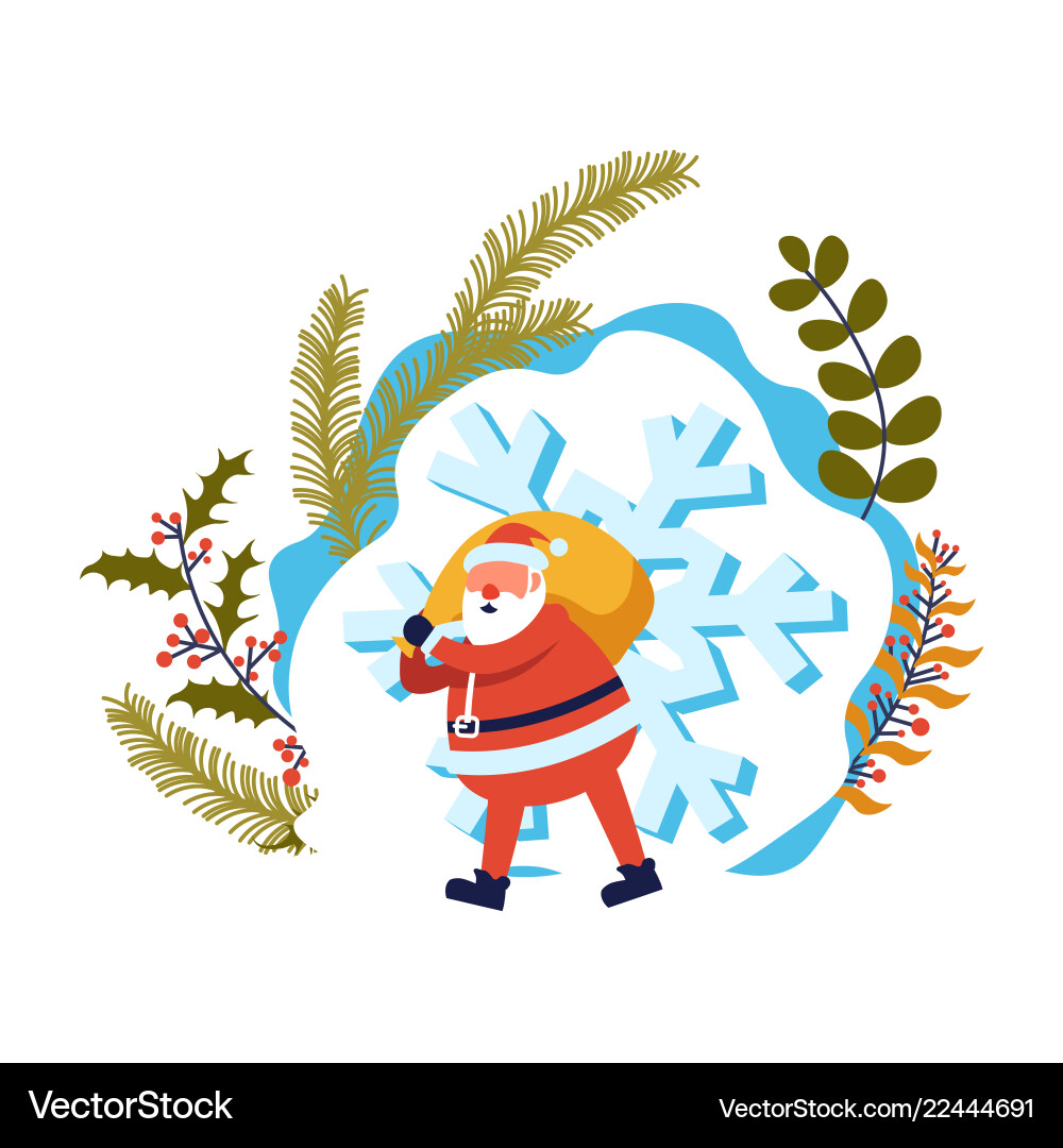 Merry christmas winter holiday santa claus Merry christmas winter holiday santa claus vector image