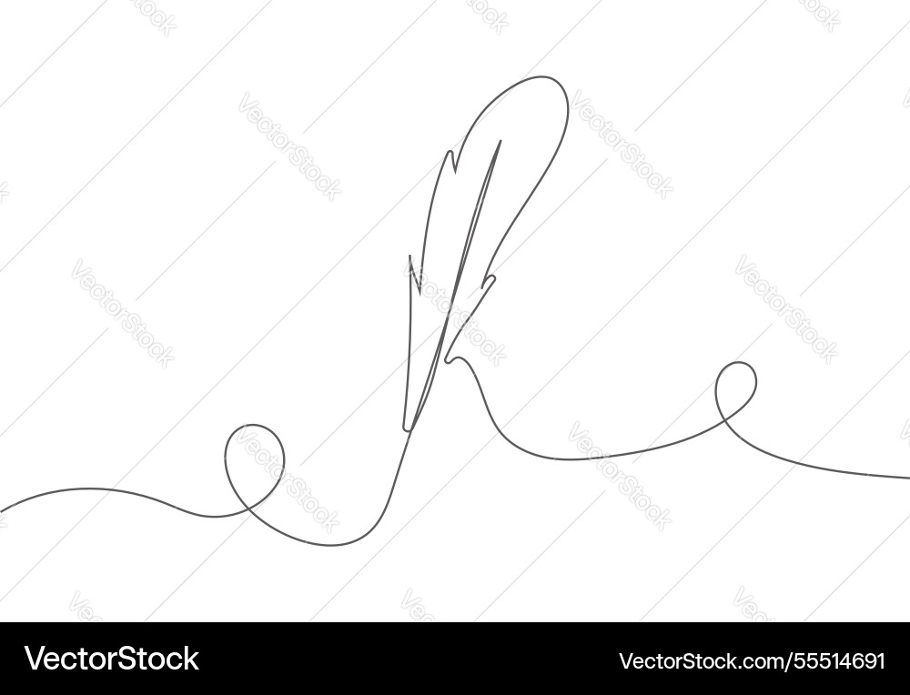 Minimalist continuous line drawing of a bird Minimalist continuous line drawing of a bird vector image