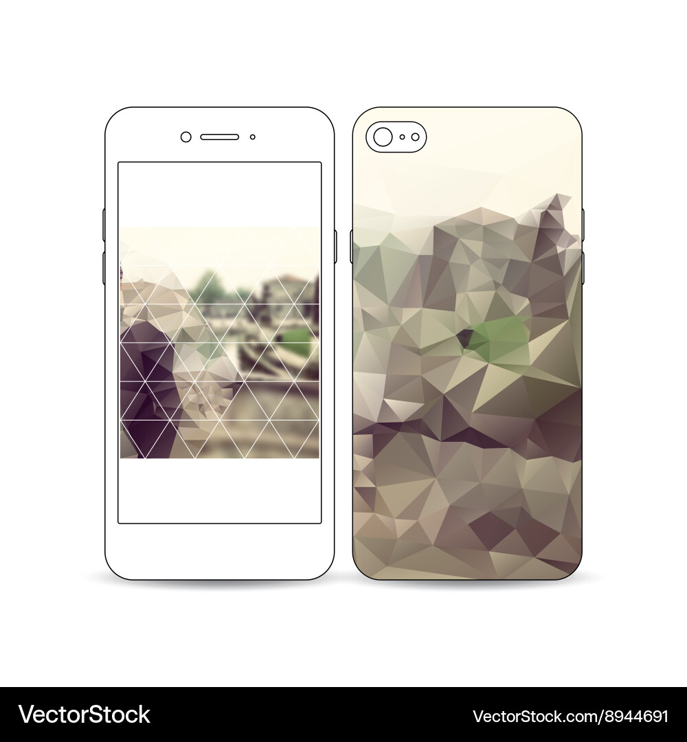 Mobile smartphone with an example of the screen Vector Image