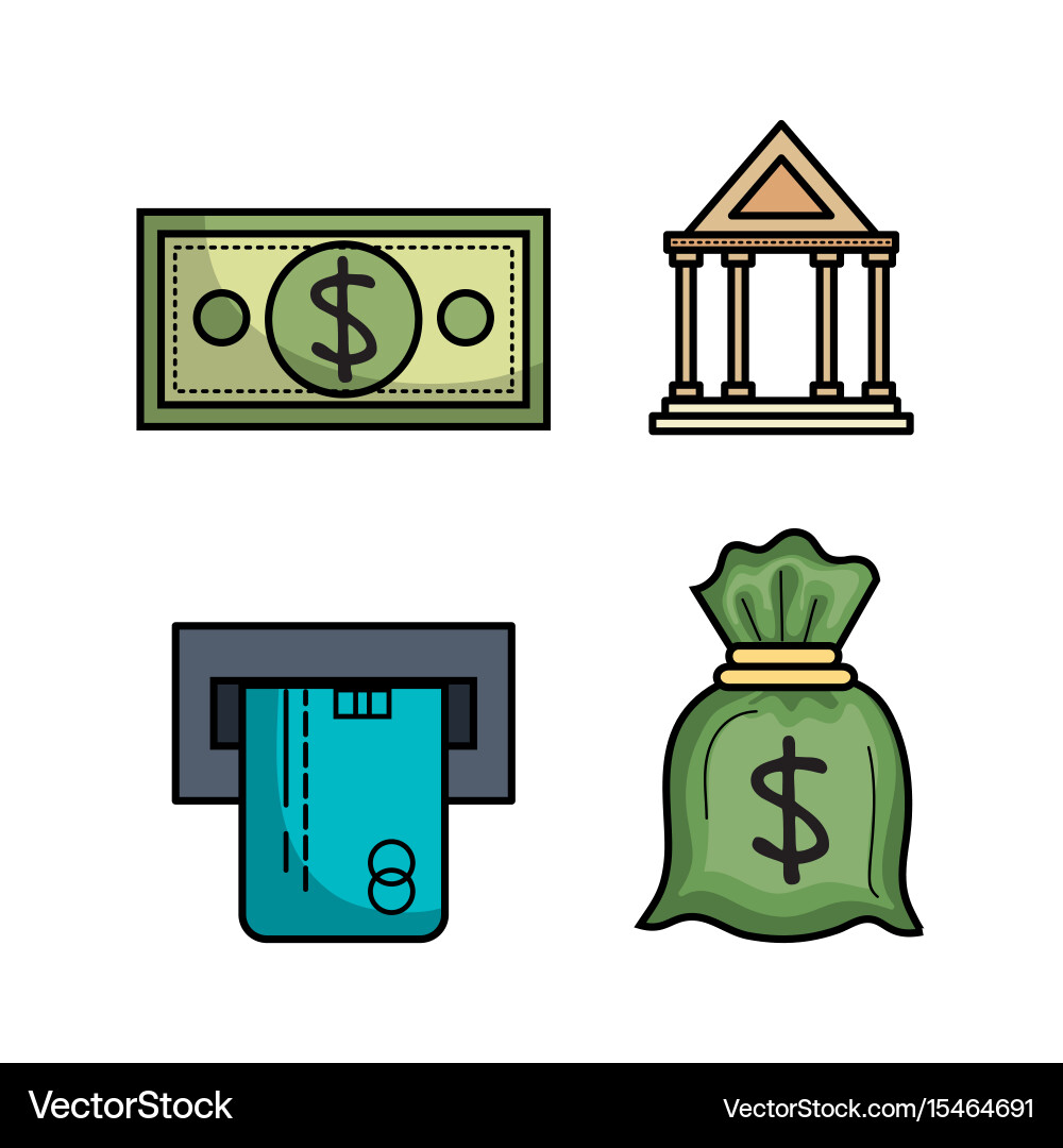 Money related objects design Vector Image