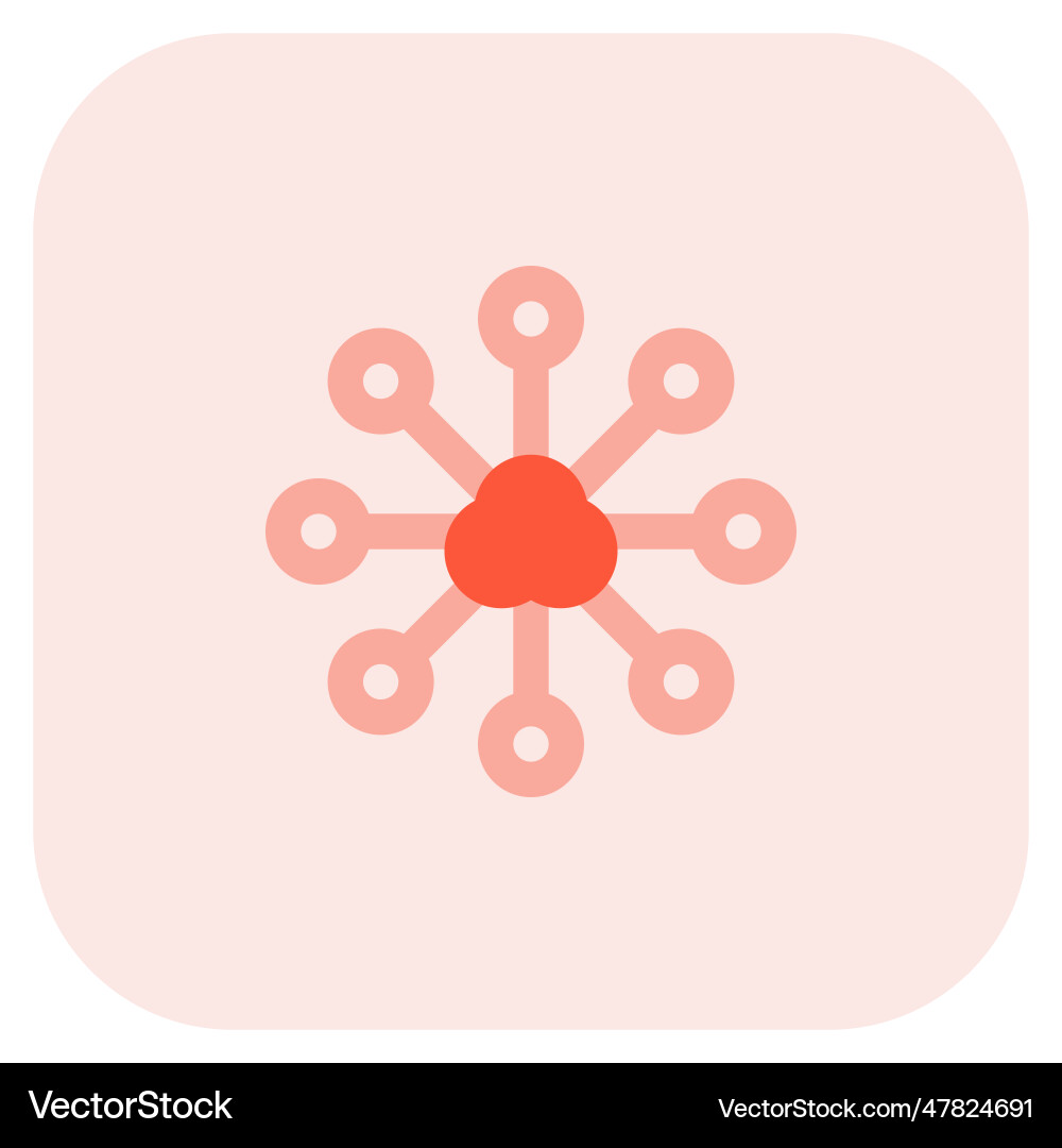 Networks being connected to a data center Vector Image