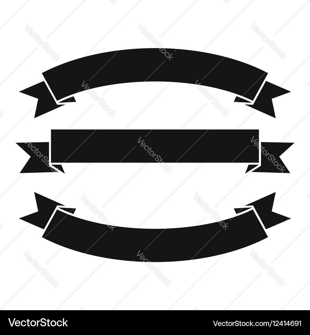 Ribbons icon simple style vector image