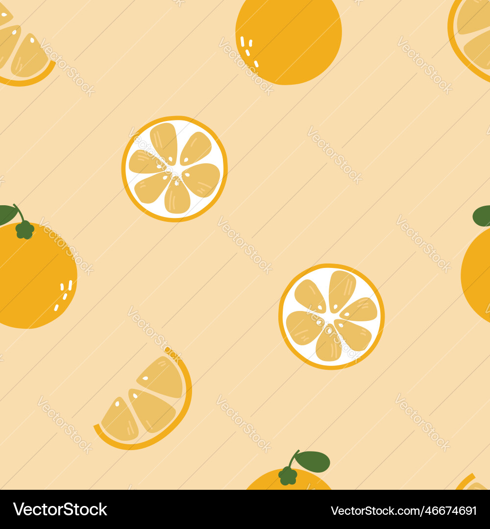 Seamless orange repeat pattern background Seamless orange repeat pattern background vector image