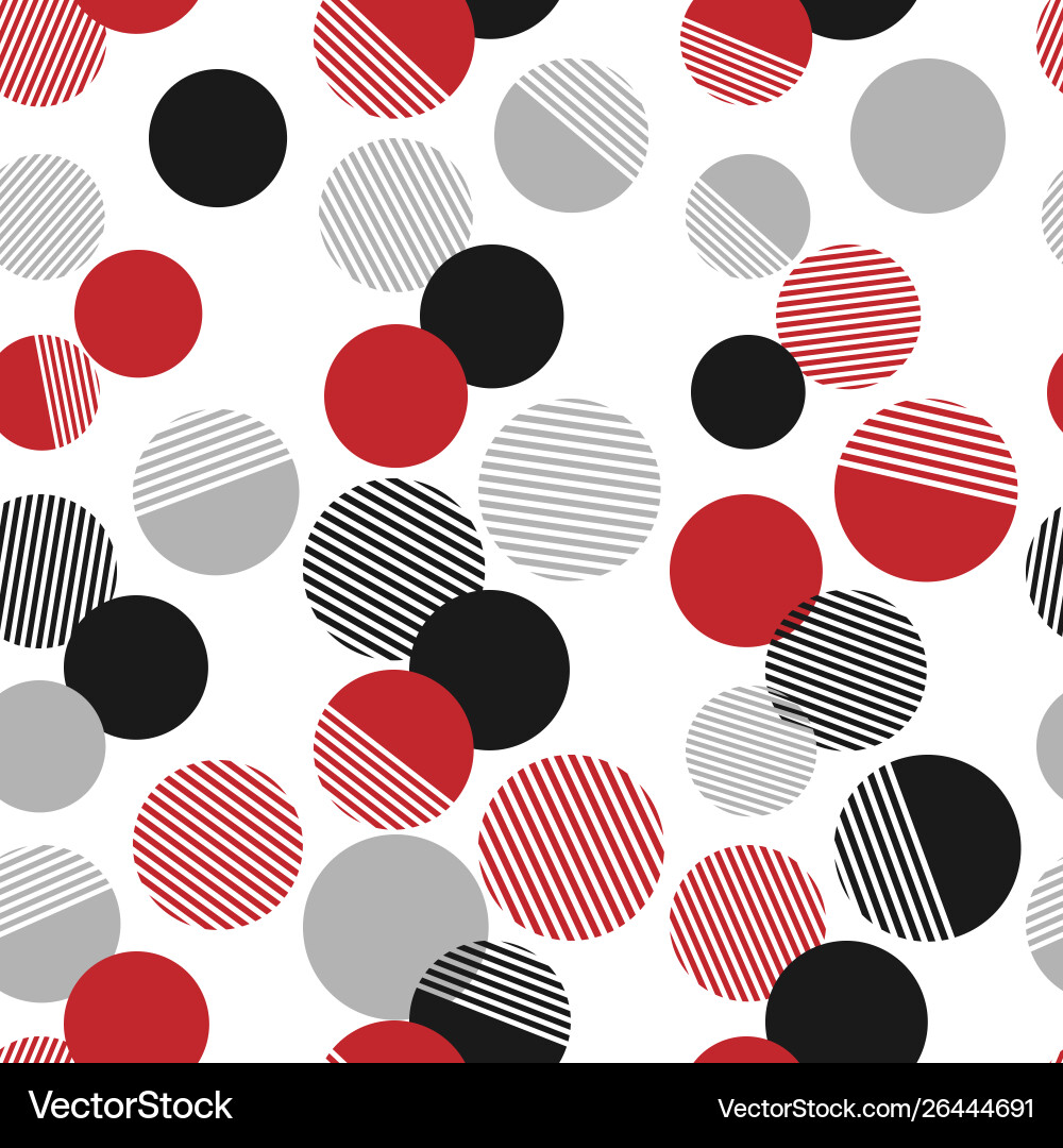 Seamless pattern colorful dots and geometric Vector Image