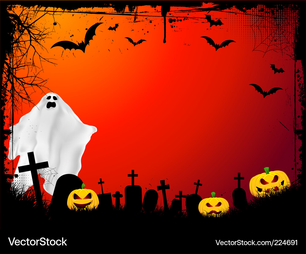 Spooky Halloween Background vector image