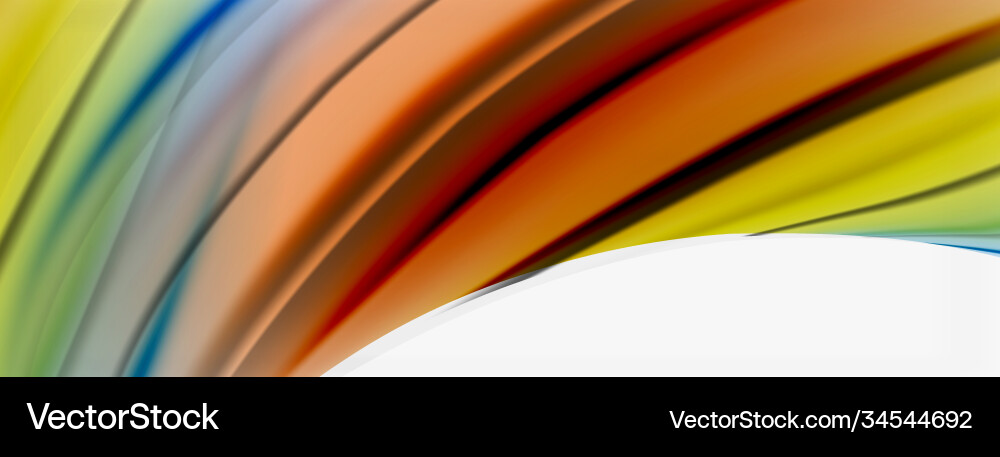 Abstract background smooth flowing lines blurred Vector Image