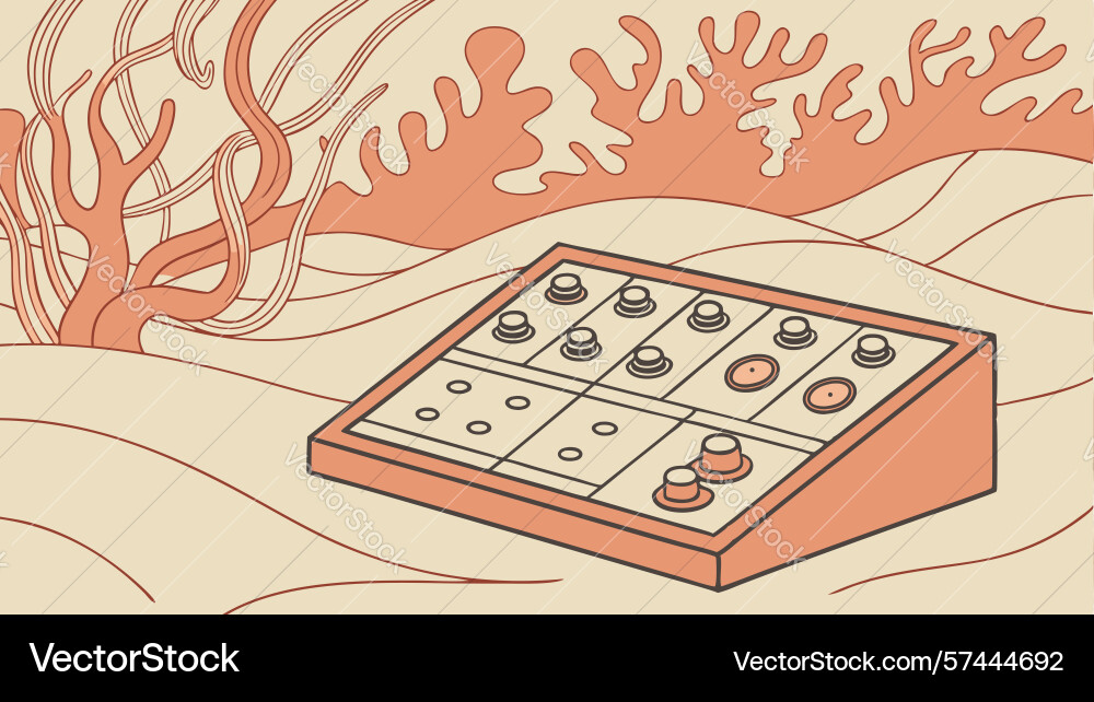 Abstract board game with circular pieces design vector image