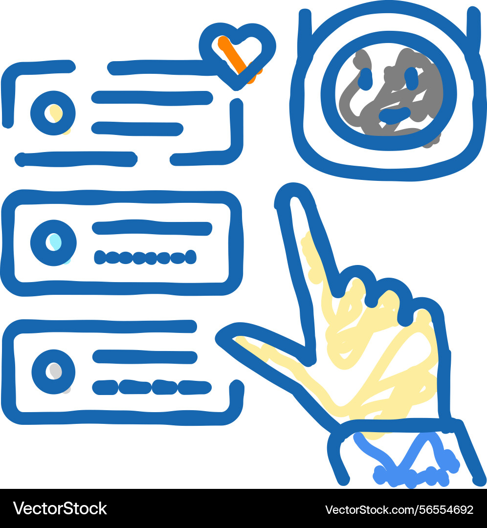 Assistant chat bot icon doodle Assistant chat bot icon doodle vector image