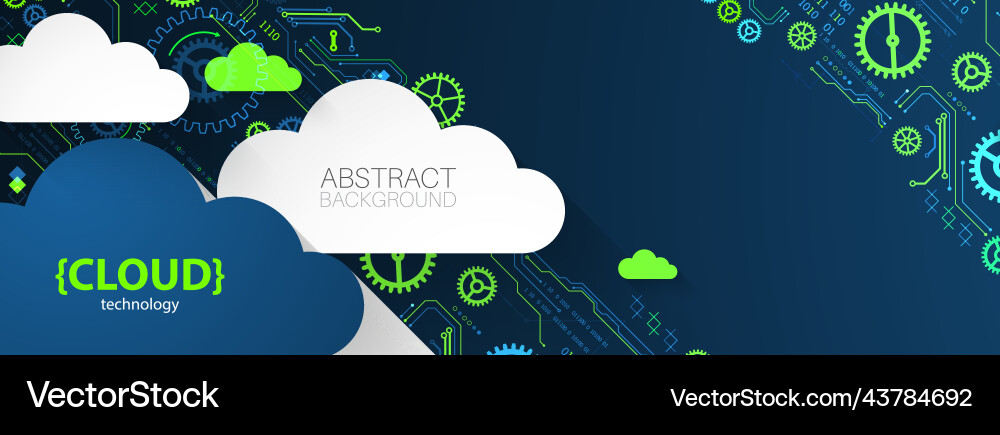 Cloud Computing Technology Background vector image