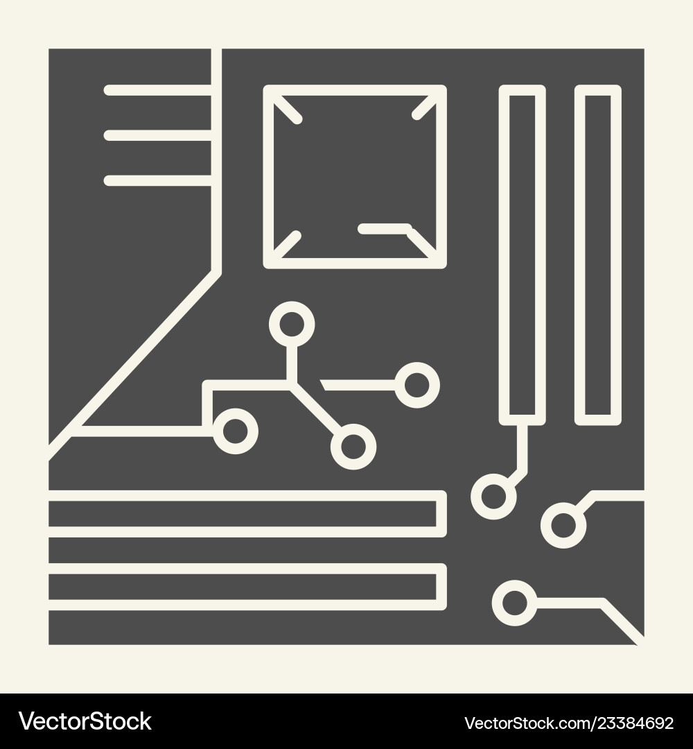 Cpu solid icon microprocessor Cpu solid icon microprocessor Vector Image