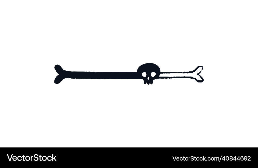 Doodle bone loading bar progress Doodle bone loading bar progress vector image