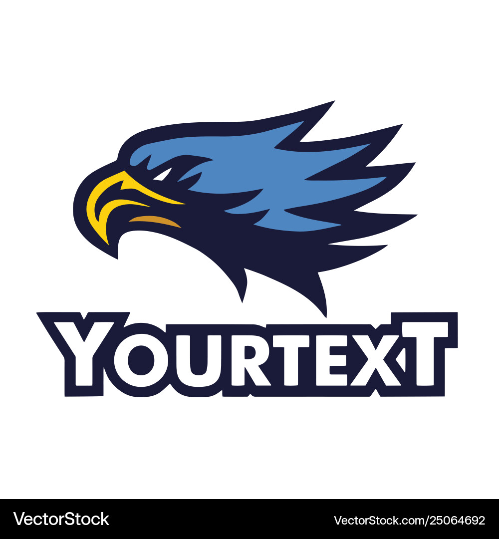Eagle mascot logo template Eagle mascot logo template Vector Image