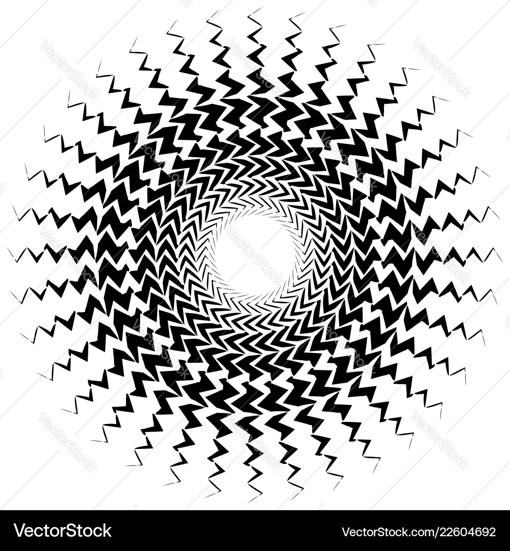 Element with bursting radial distorted lines Element with bursting radial distorted lines vector image