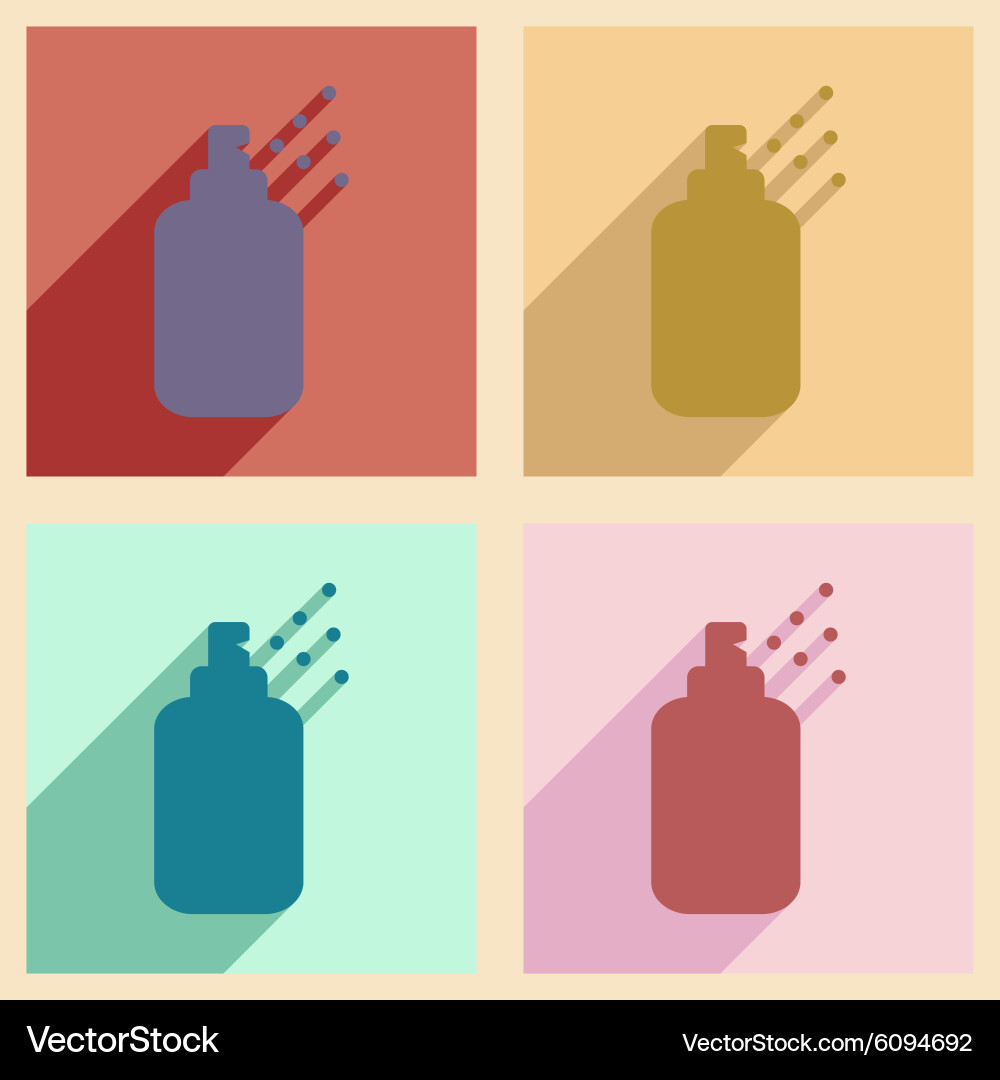 Flat with shadow concept and mobile application Vector Image