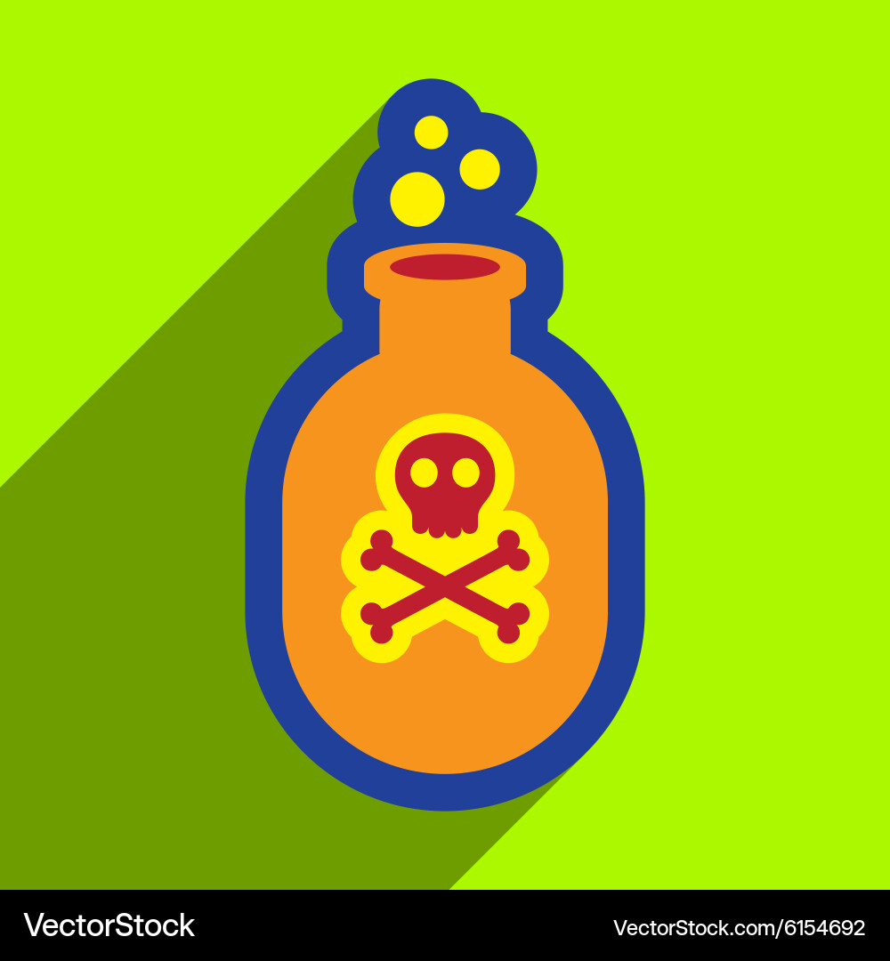 Flat with shadow icon and mobile application vector image