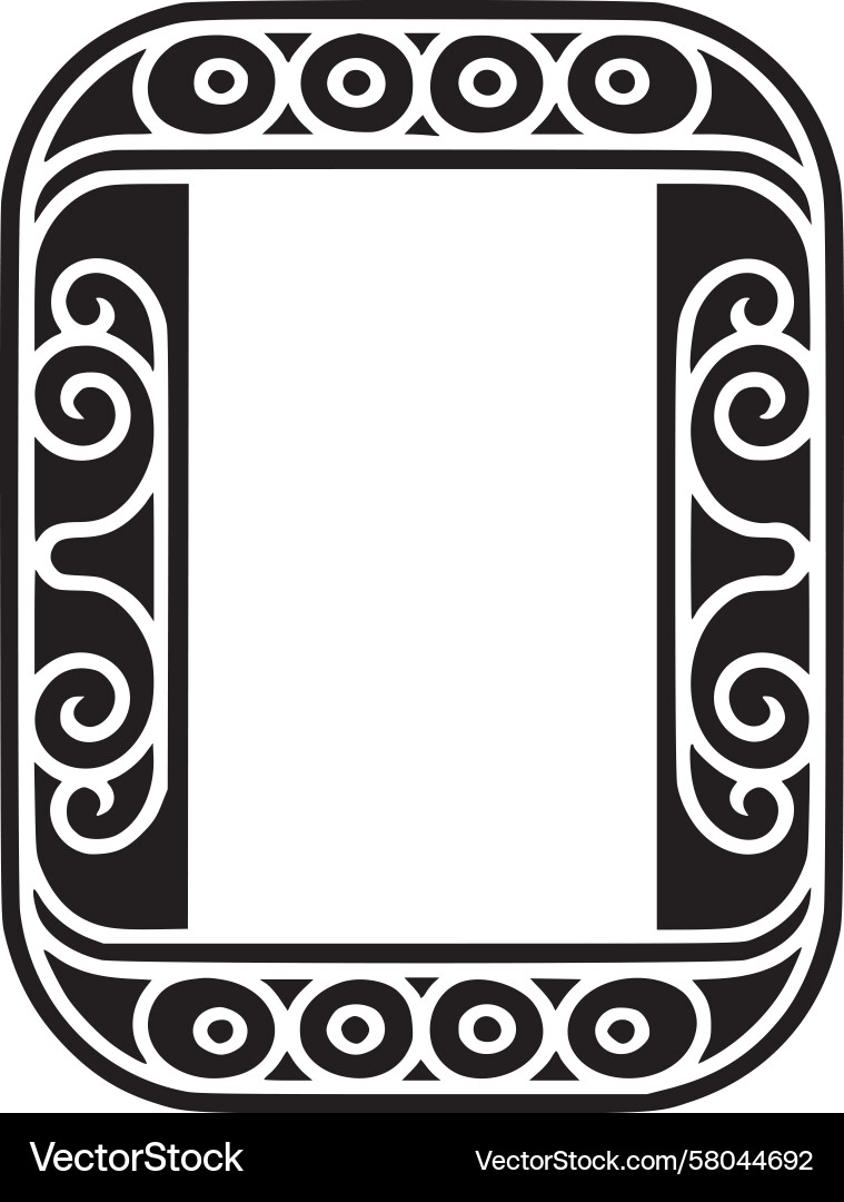 Intricate Scroll Frame Vector Image