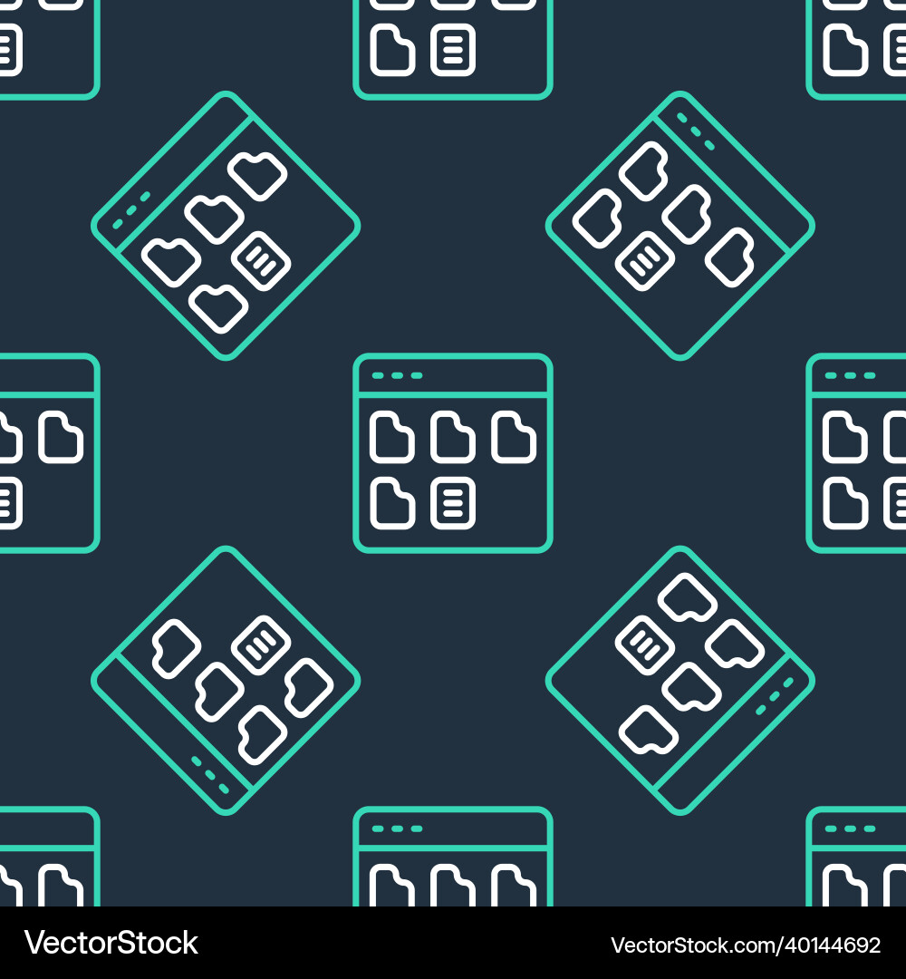 Line browser files icon isolated seamless pattern Line browser files icon isolated seamless pattern vector image