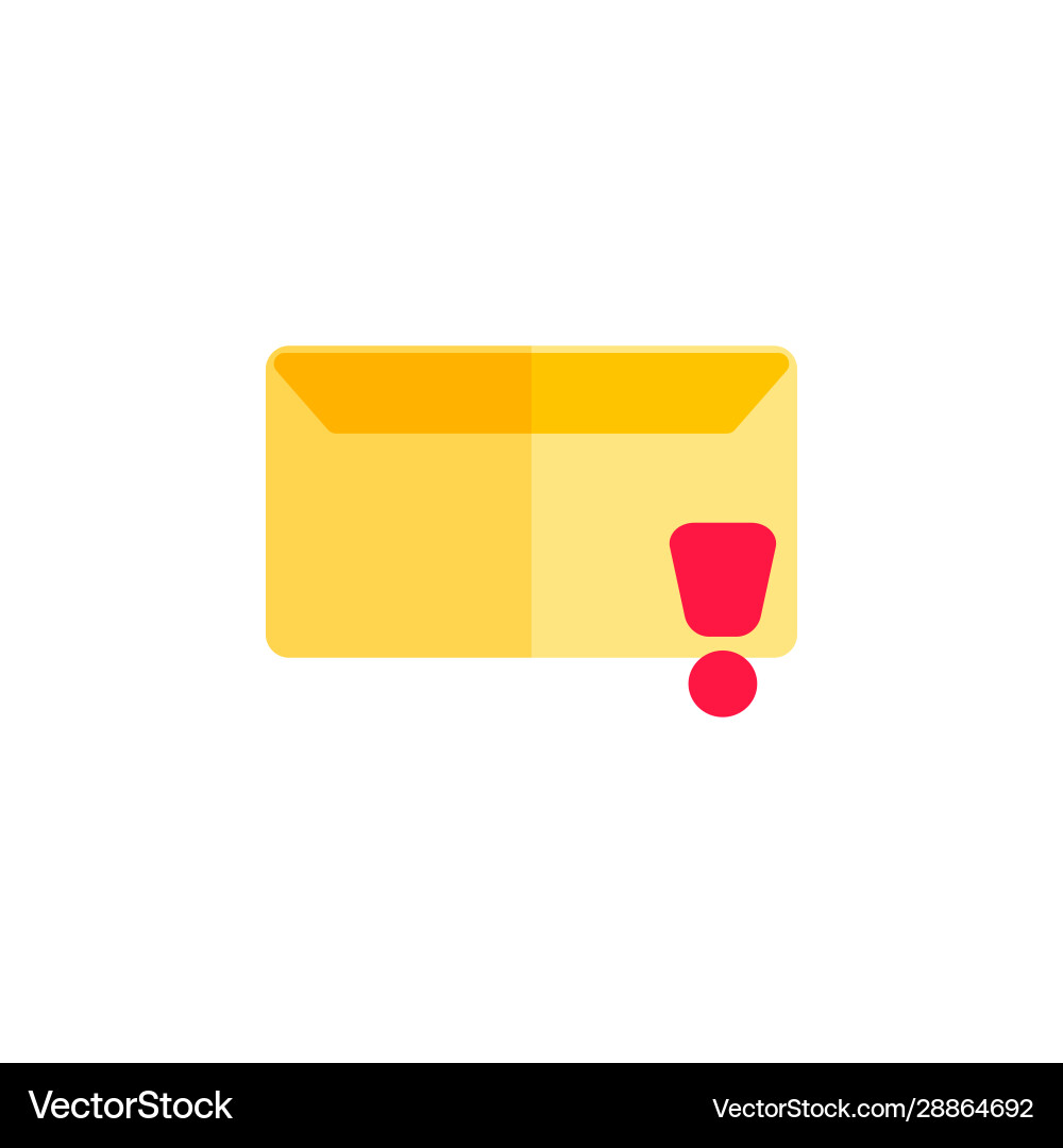 Message icon design flat style error logo Message icon design flat style error logo vector image