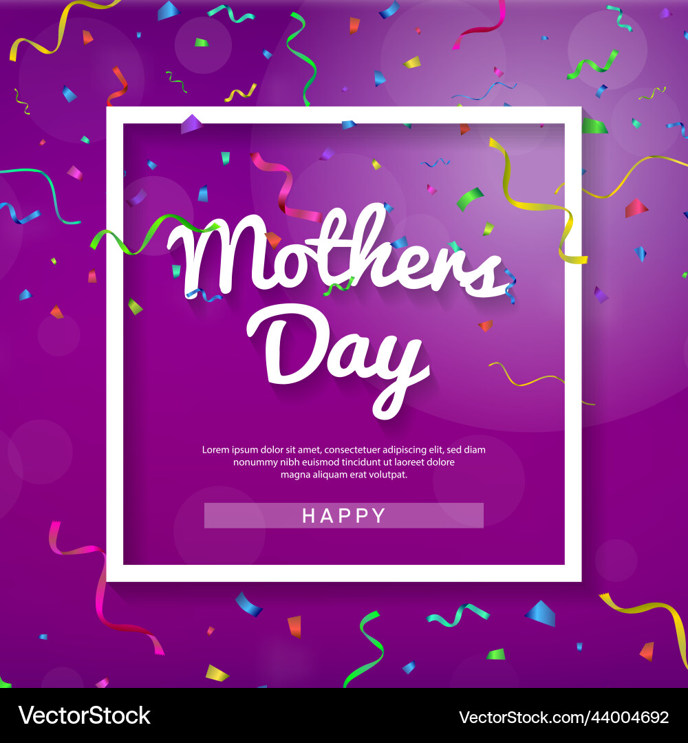 Mothers day greeting card background serpentine Vector Image