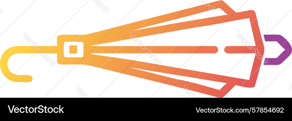 Rolled red umbrella with loop portable weather Vector Image