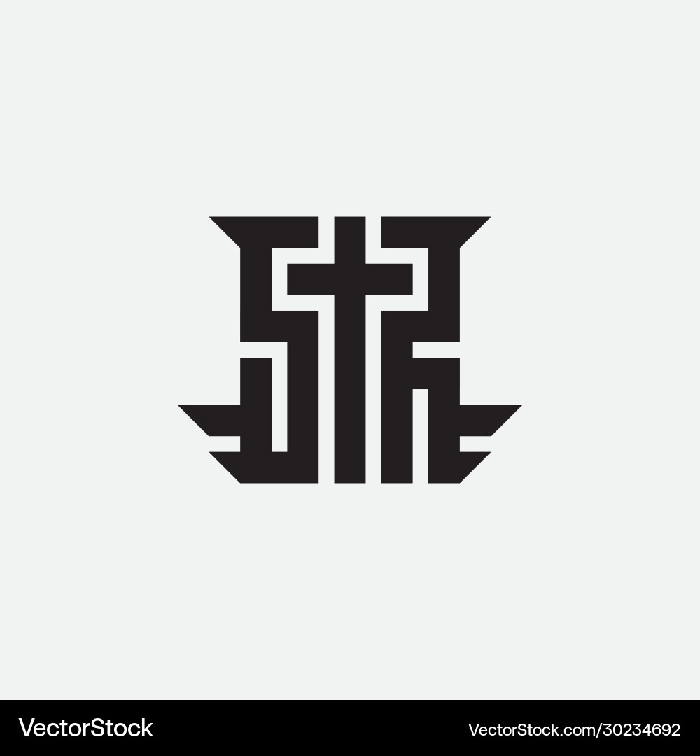 Str - logo design element or icon initials Str - logo design element or icon initials Vector Image