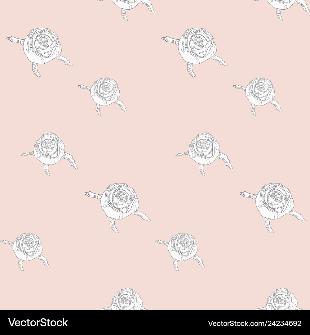 Subtle seamless pattern with drawn florals Subtle seamless pattern with drawn florals vector image
