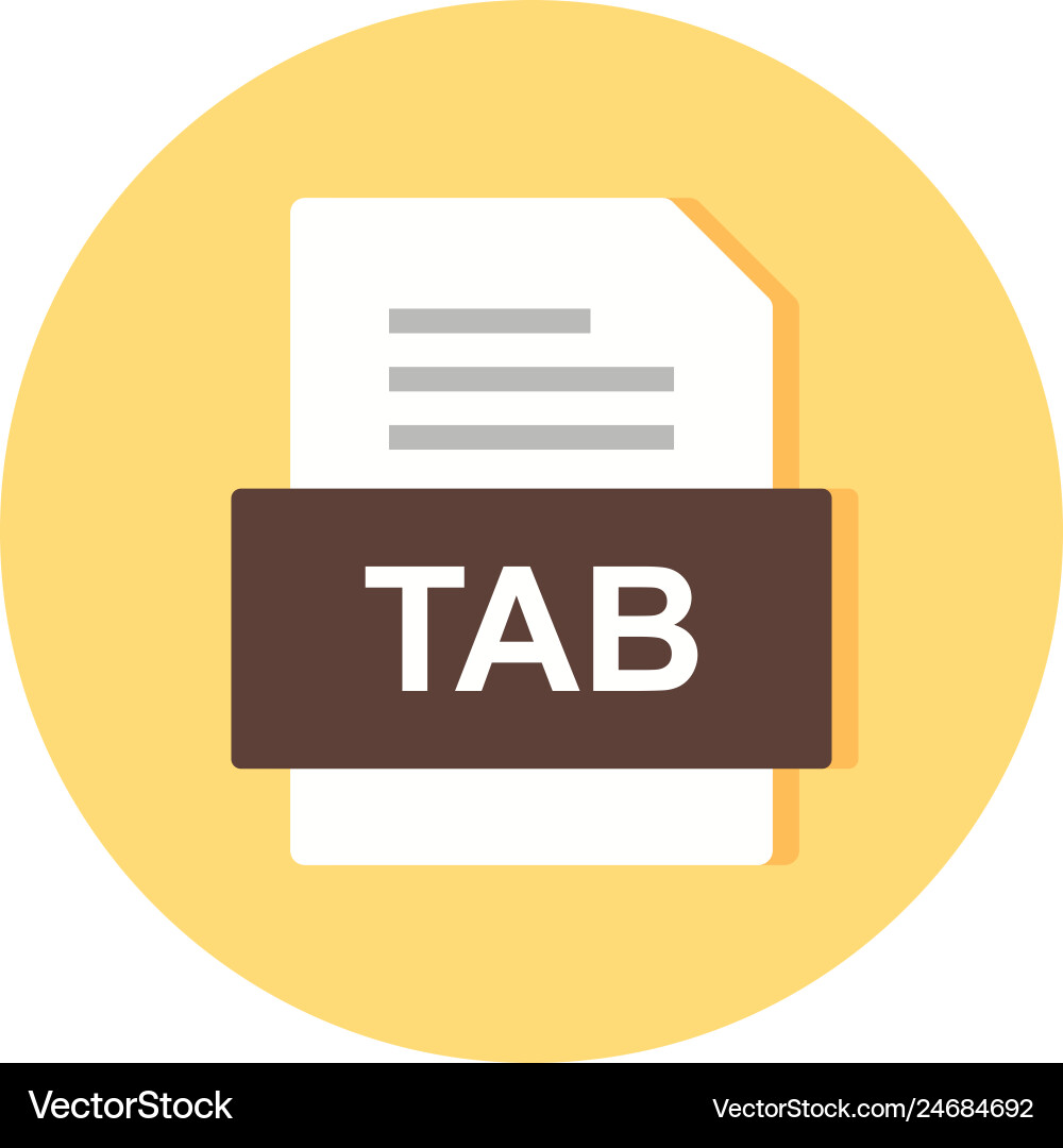 Tab file document icon Vector Image