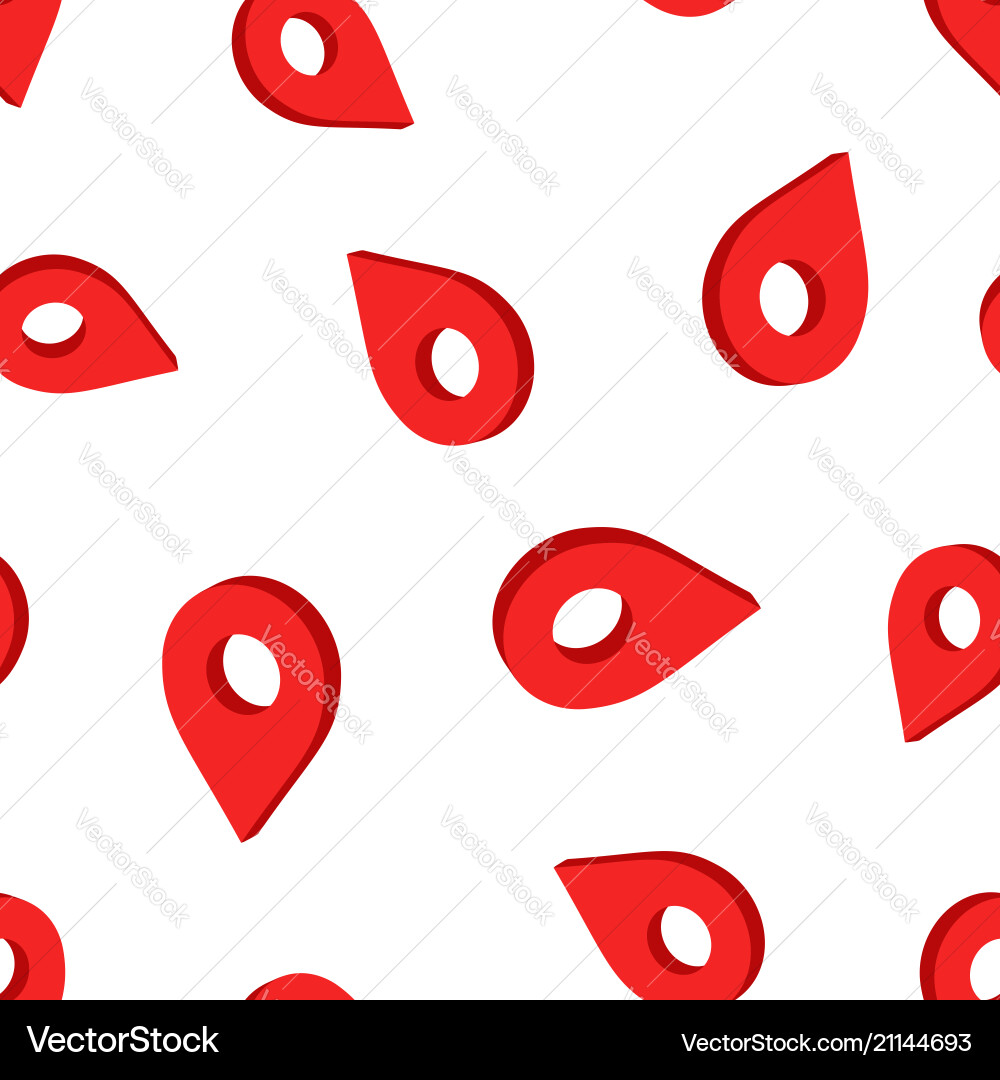 3d map pointer icon seamless pattern background vector image