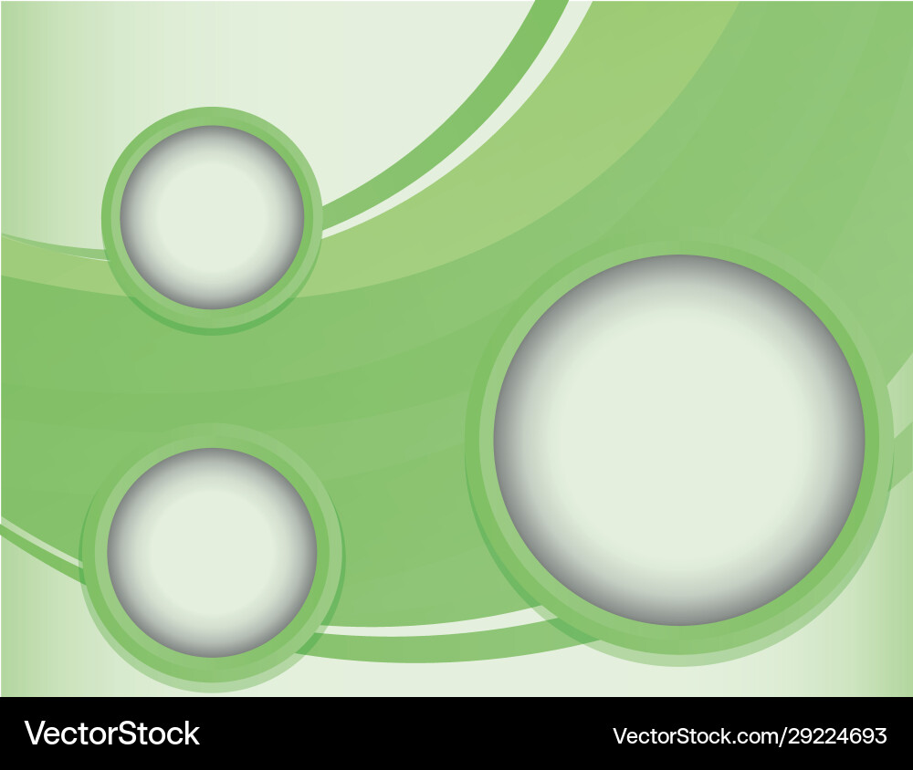 Background design with round green patterns Vector Image