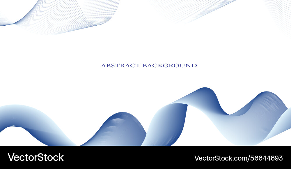 Blue abstract background with deep waves and soft vector image