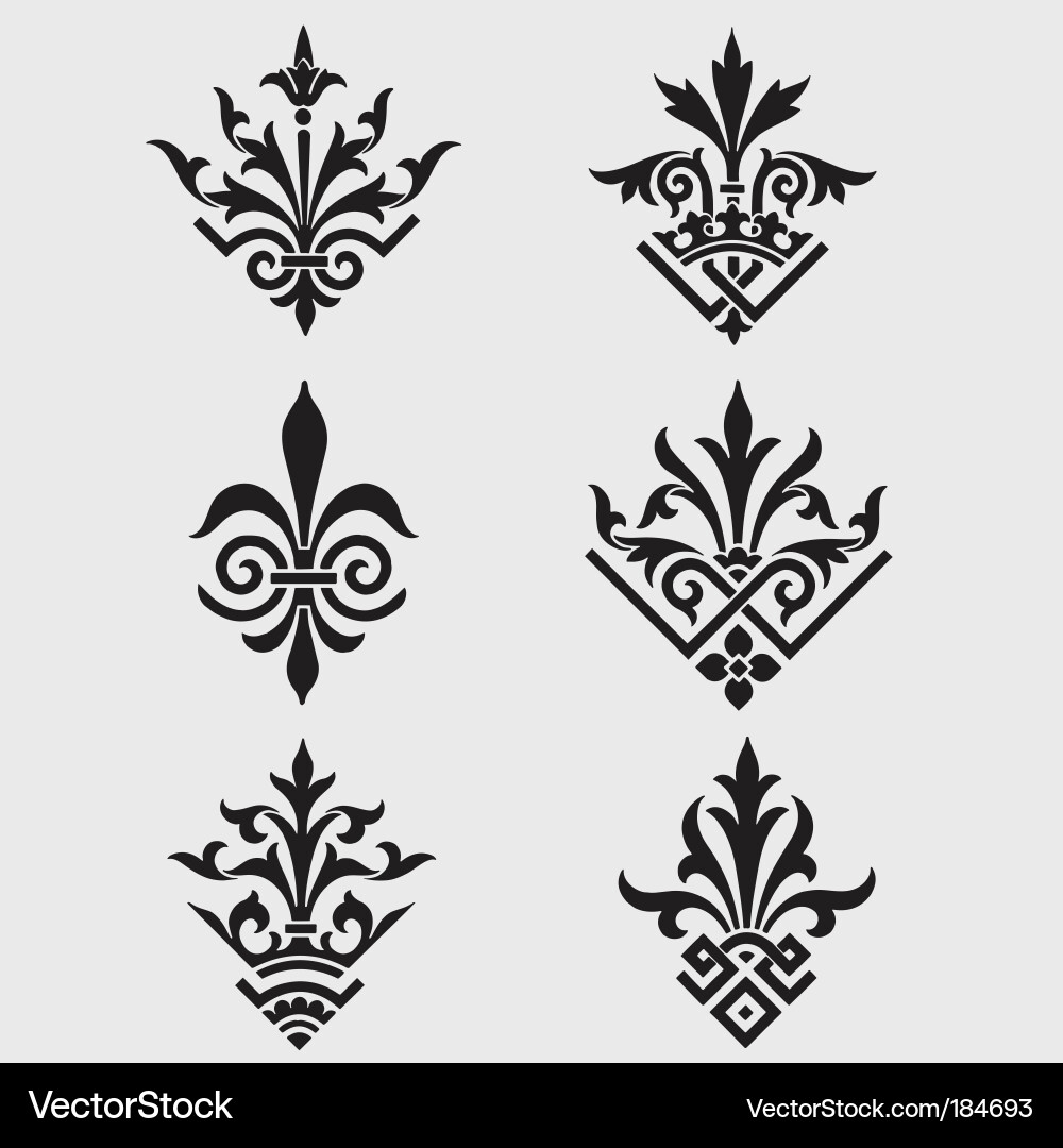 Border elements vector image