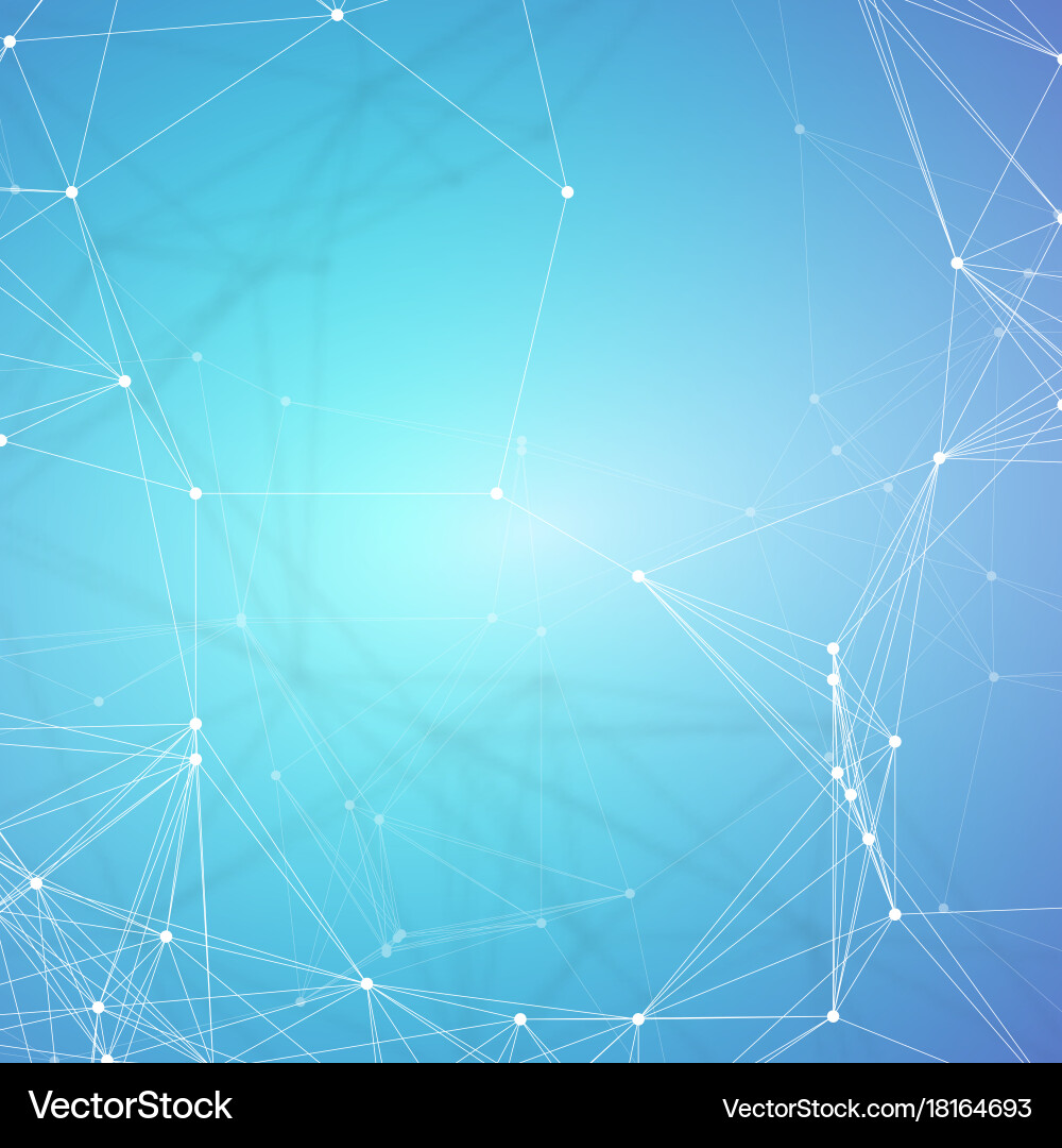 Chemistry pattern connecting lines and dots vector image