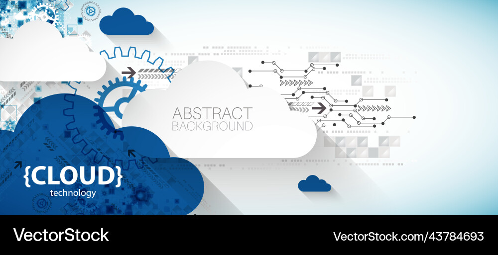 Cloud computing concept abstract technology Cloud computing concept abstract technology vector image