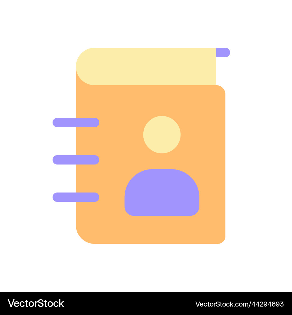 Contact list pixel perfect flat gradient color ui Contact list pixel perfect flat gradient color ui vector image
