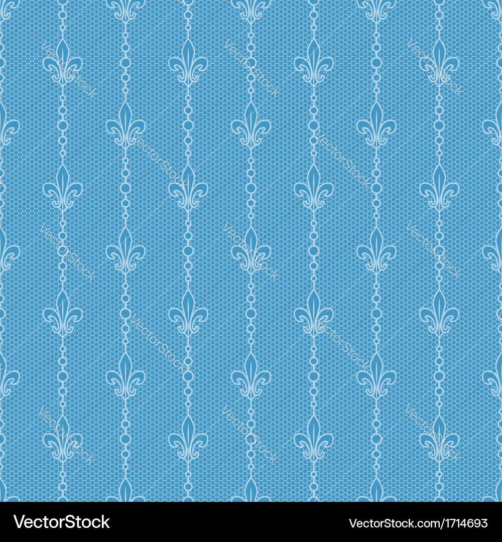Delicate Blue Lace Pattern Vector Image