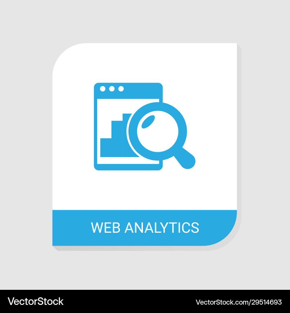Editable filled web analytics icon from search Editable filled web analytics icon from search Vector Image