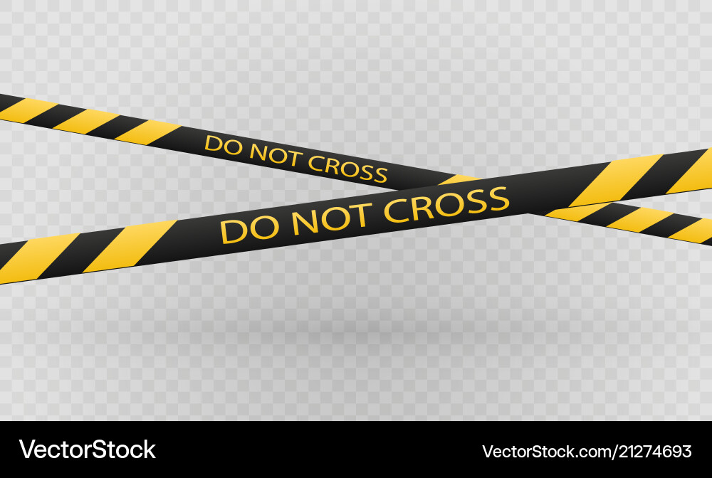 Isolated lines of insulation realistic warning Isolated lines of insulation realistic warning Vector Image