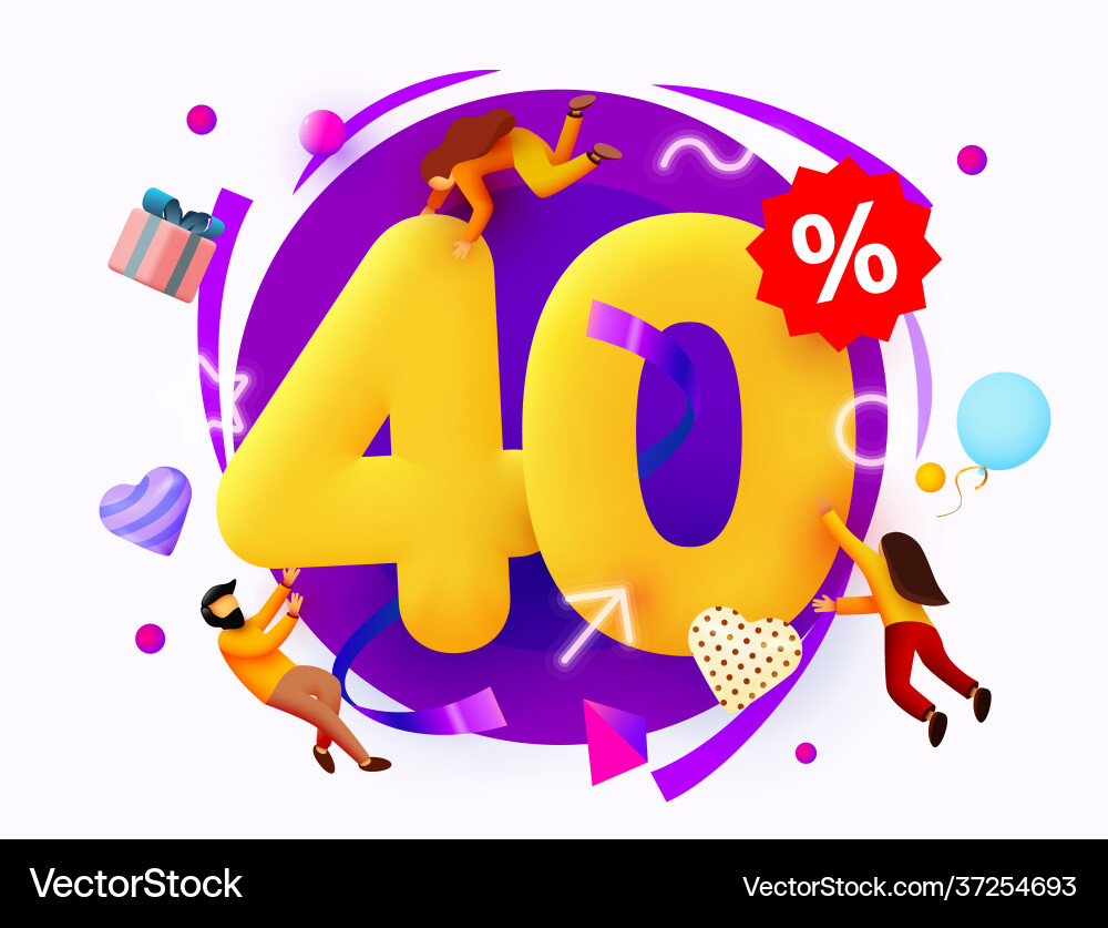 Mega Verkauf 40 Prozent Rabatt Sonderangebot Mega Verkauf 40 Prozent Rabatt Sonderangebot vektorbild