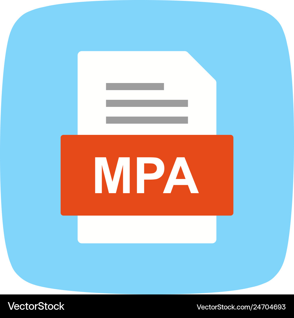 Mpa file document icon vector image